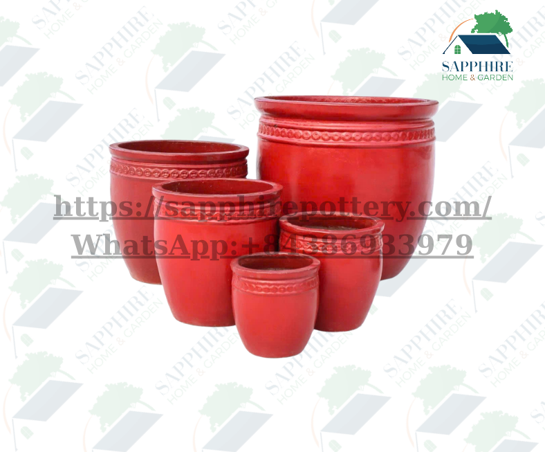 SAP2426452 - Red Glazed - Set of 5